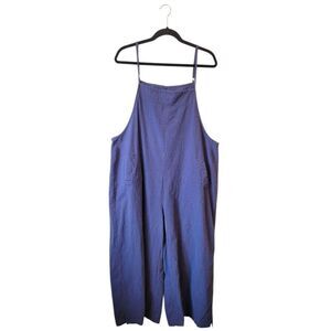 Unbranded Women's Dusty Blue Linen Blend Jumpsuit Size 2XL